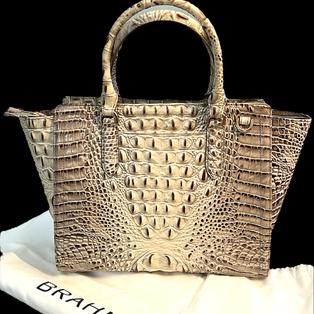 🆕Brahmin Aubree Melbourne Embossed Leather Satchel